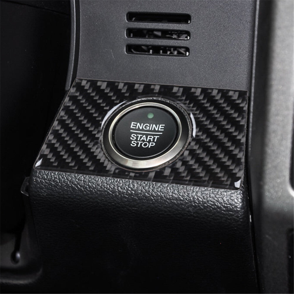Carbon Fiber Interior Start Engine Decorative Key Trim Cover  for ford  F-150 2015