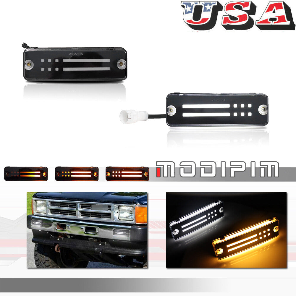Euro Style Smoke Front Bumper Turn Signal Light for 84-88 for 4Runner & Pickup- v