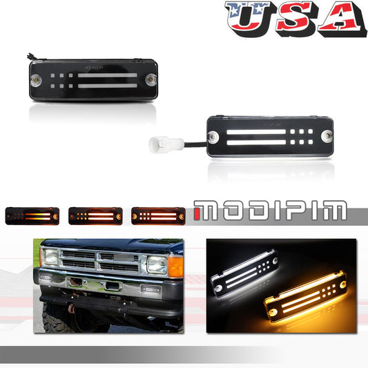 Euro Style Smoke Front Bumper Turn Signal Light for 84-88 for 4Runner & Pickup- v