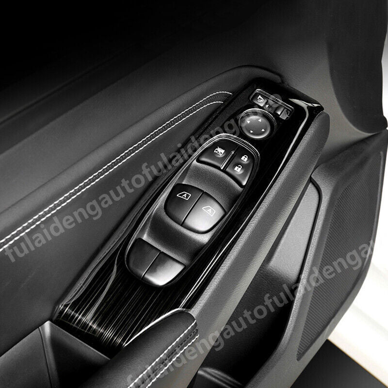 Carbon Fiber ABS Inner Handlrake Panel Trim Cover For RAV4 2006-2012 v
