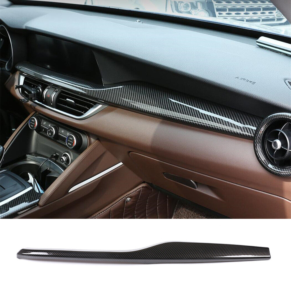 Carbon Fiber ABS Central Control Dashboard Trim for Alfa Romeo for Stelvio 2017-2020