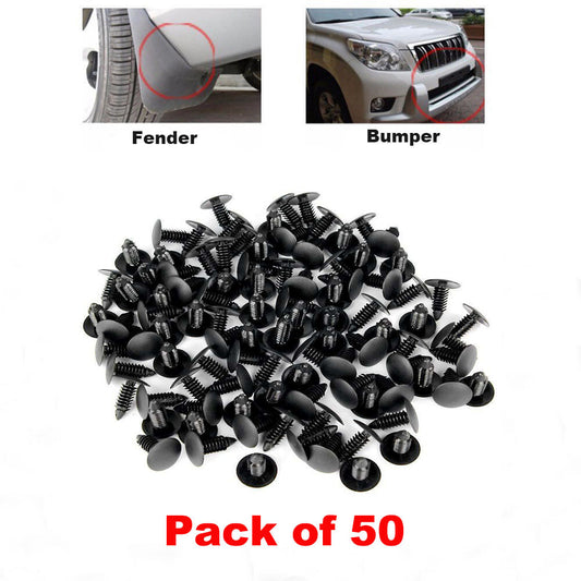 50x7mm Nylon Car Panel Trim Push Pin Clip Bumper Fender Rivet Clip Universal
