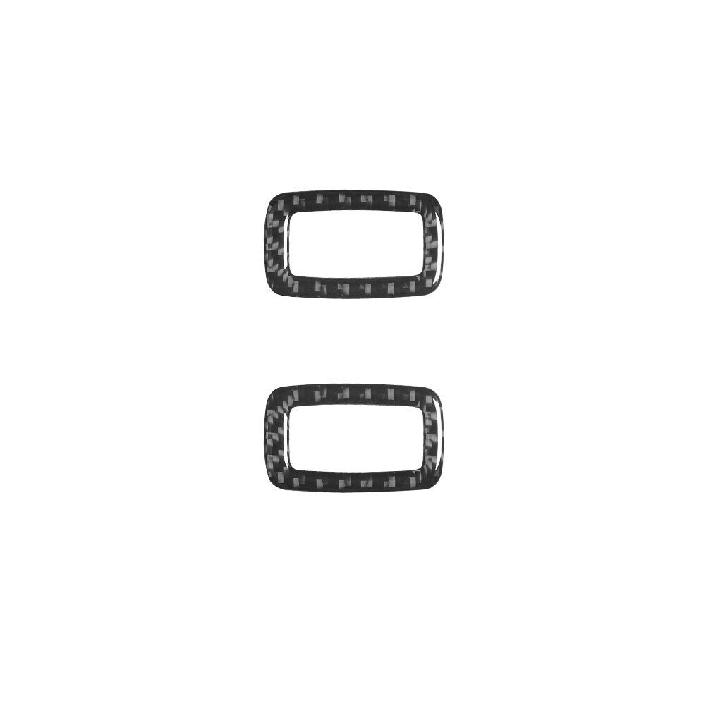 2X Carbon Fiber Rear Door Control Button Frame Trim for Dodge Durango 2014-2020