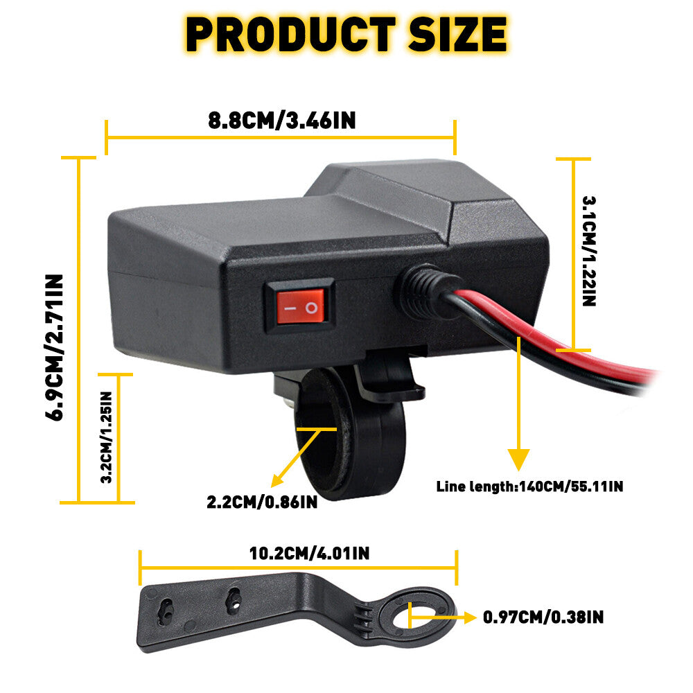 Waterproof USB 12V water inlet Q