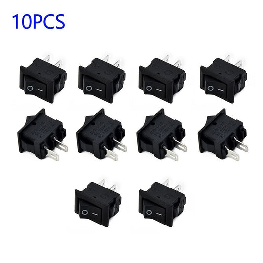10Pcs Auto Car Truck Boat Round Rocker 250V 3A 2-Pin ON/OFF Toggle SPST Switches v