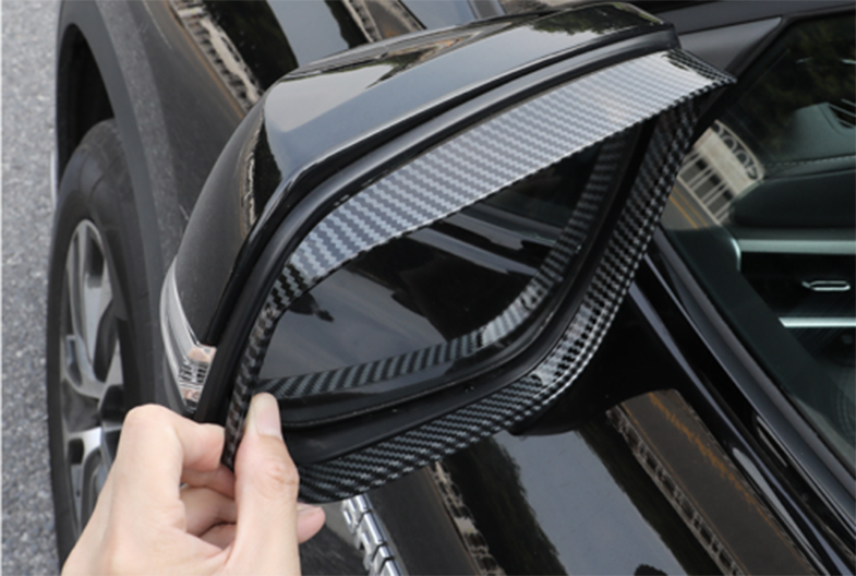 Carbon Fiber Side Door Mirror Rain Frame Trim for Mitsubishi Outlander 2022-2023