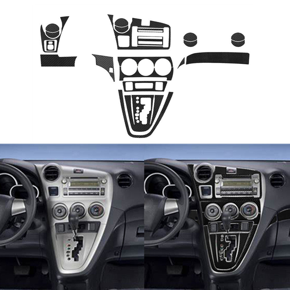 23X Carbon Fiber Center Console Panel Cover Trim Kit for Toyota Matrix 2009-2014