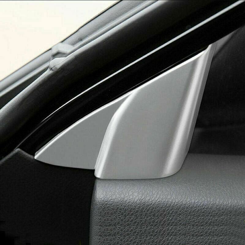 for Toyota for Camry 2018-2020 Matte Silver Front A-Pillar Triangle Frame Decor Trim