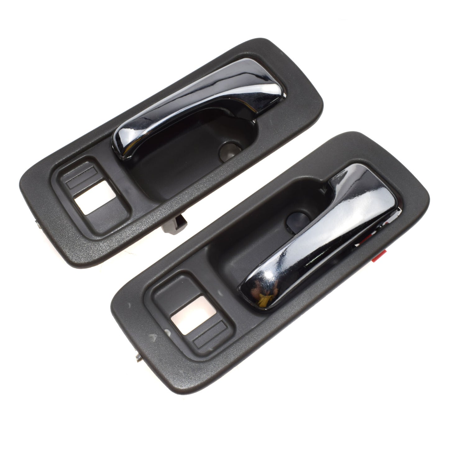Gray Inside Door Handle Front Pair for 90-93 for Honda Accord 4 Door w/ Lock Hole n