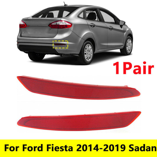 For Fiesta Sedan 2014-2019 Rear Bumper Reflector light Pair BS7Z13A565B v