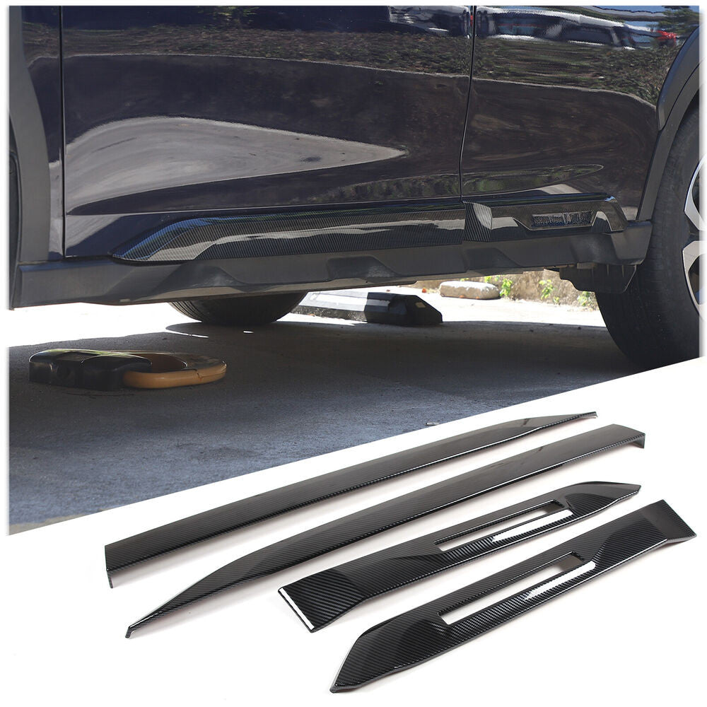 ABS Carbon Fiber Side Door Body Molding Trim 4PCS for Subaru Outback 2021-2023 B n