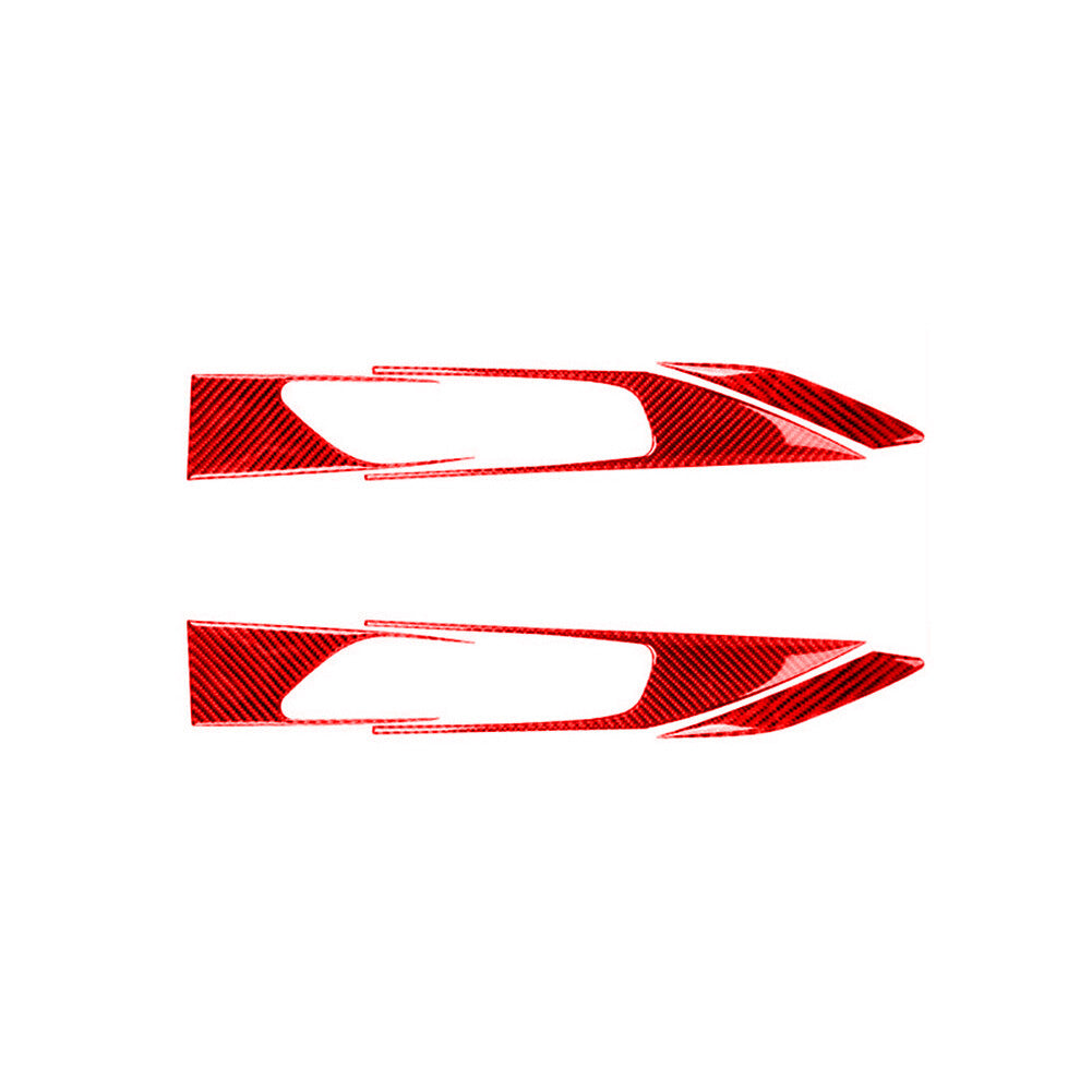 Red Carbon Fiber Interior Rear Door Handle Cover Trim for Mazda CX-9 2016-2022