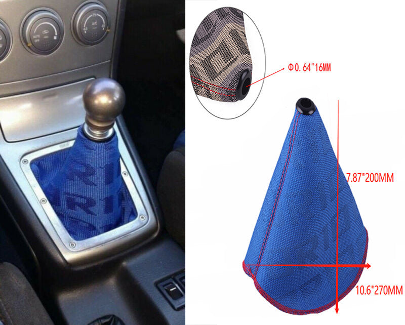 Red stitching GM modified gear head dust cover, woven bridal canvas gear cover