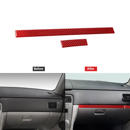 Red Carbon Fiber Interior A/C Switch Panel Cover Trim for Corolla 2014-18 v