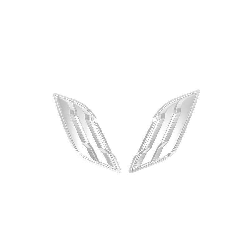 ABS Silver Fender Side Air Outlet Cover Trim 2pcs for Ford F150 F-150 2015-20 A
