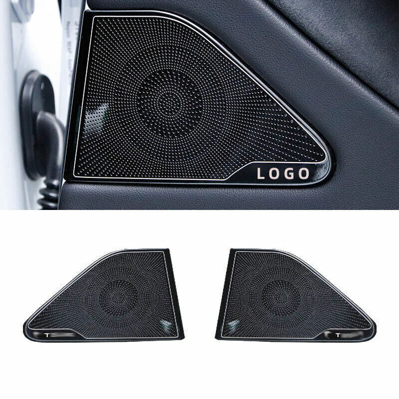 Black Titanium Rear Door Speaker Ring Cover Trim Fit For Model 3 2017-2019 n