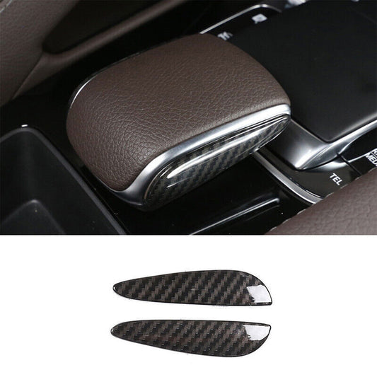 for Benz GLE GLS 20-23 ABS Carbon Fiber Gear Shift Knob Shifter Lever Side Strip