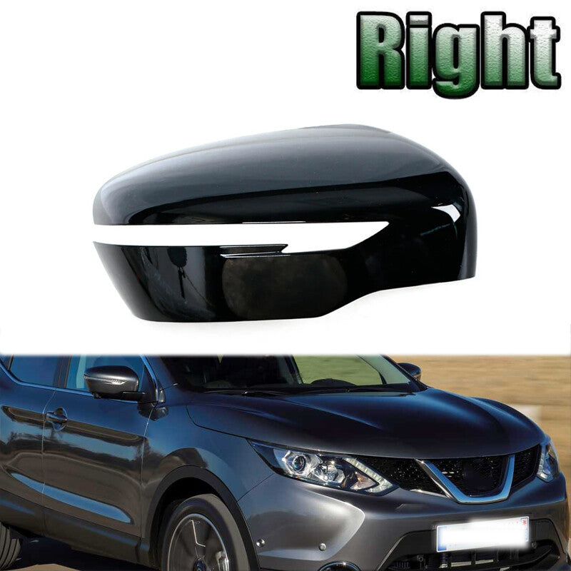 Right For Qashqai J11 X-Trail T32 2014-2020 Rearview mirror cover black v