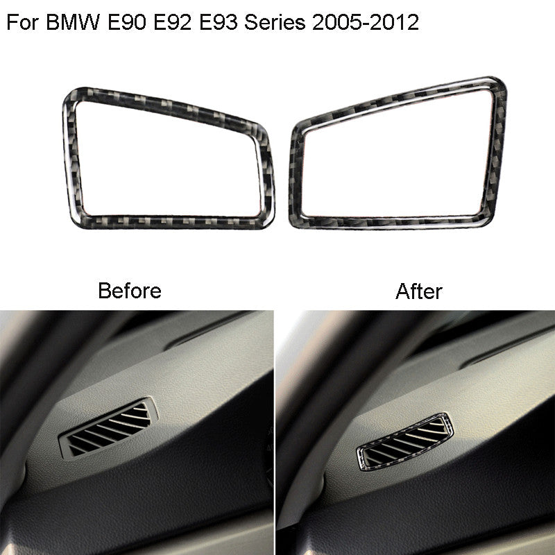 Carbon fiber side air outlet trim for BMW 3 Series E90 E92 2005-2012
