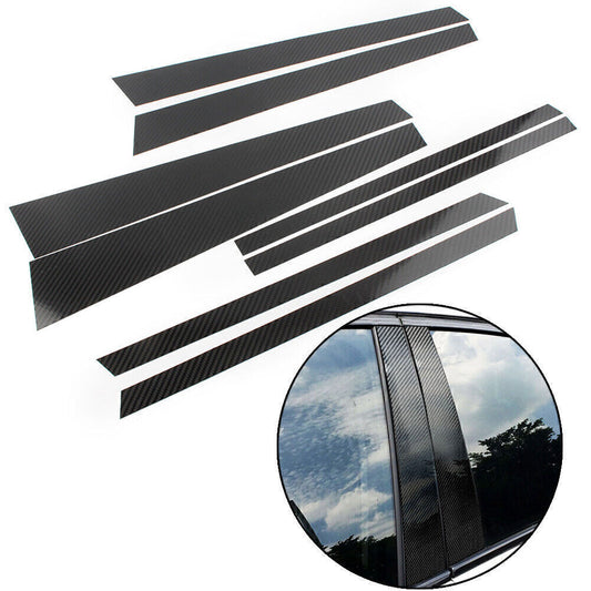 for BMW X5 2014-2018 Carbon fiber Pillar Posts Door Window Molding Strip Trim 8P