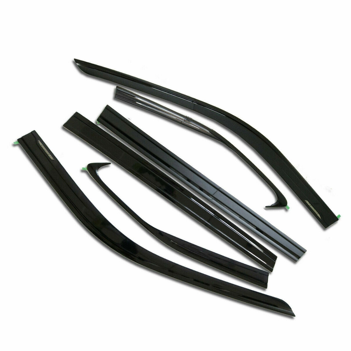 6p For Highlander 2020-24 Black Window Visor Vent Shades Sun Rain Guard B n