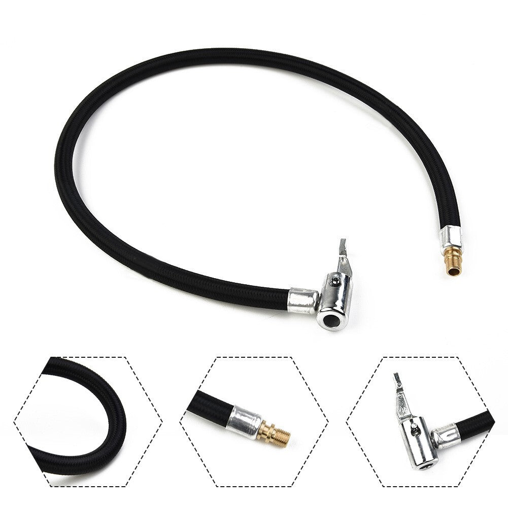60cm Car Tire Valve Connect Pipe Chuck Inflator Air Pump Extension Adapter Part v