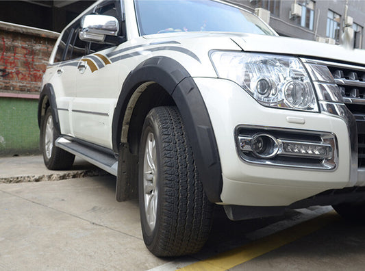 for Mitsubishi for Pajero Montero 2006-2019 Black Wheel Eyebrow Arches Fender Flares
