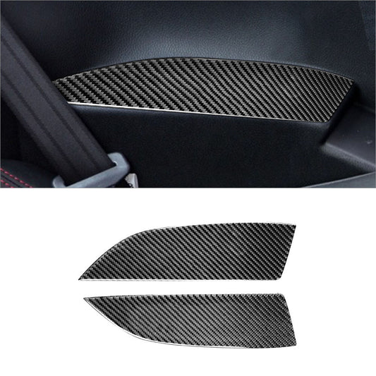 Carbon Fiber Rear Door Armrest Panel Cover Trim for Toyota 86 for Subaru BRZ 2016+