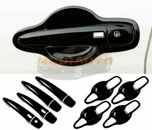 for Nissan Sentra 2020-2022 Stainless Glossy Black Door Handle Bowl Cover Trim