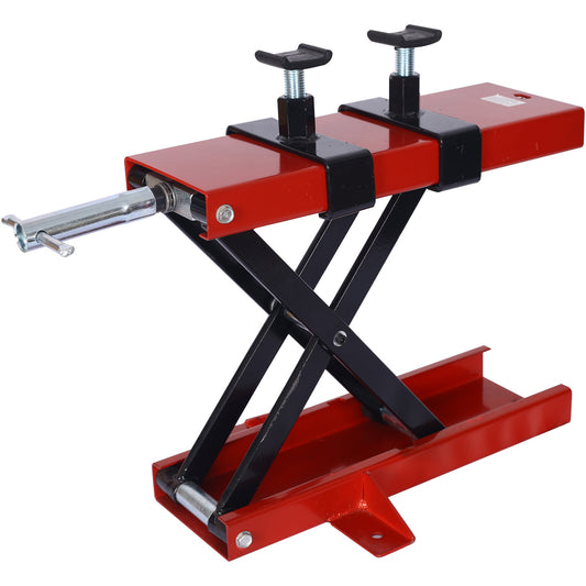 Motorcycle lift Jack 1100 lb off-road bike scissor Jack lift wide bracket bike