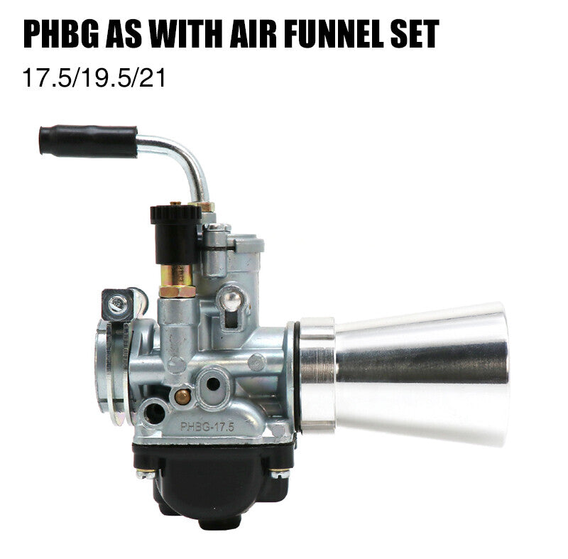 Motorcycle PHBG 17.5MM AS Carburetor 4 Stroke With Air Filter Velocity Stack Q