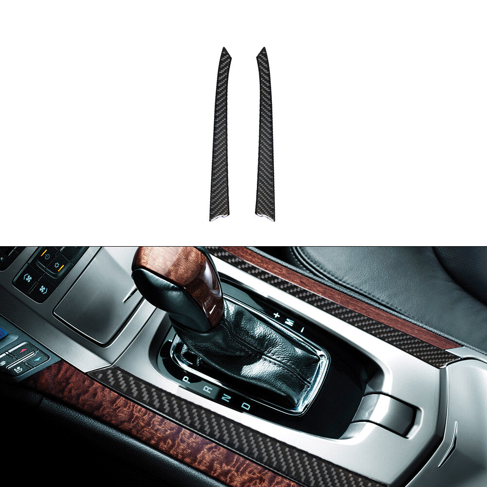 2X Gear Shift Side Trim Strip Cover Carbon Fiber for CADILLAC CTS SPORT 2008-UP