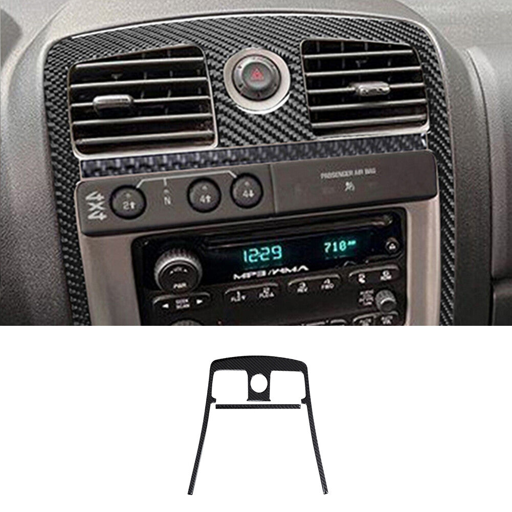 Red Radio Display Frame Panel Trim Cover Carbon Fiber For Tundra 2007-013 v