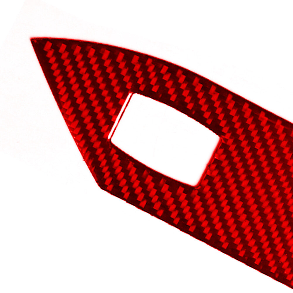 Red Carbon Fiber Conditioner Switch Panel Cover Trim For 4Runner 2010-20 v