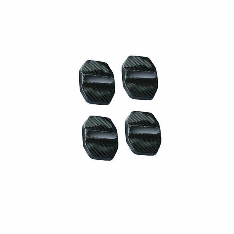 for BMW X5 G05 2019-2021 Carbon Fiber Steel Door Lock Buckle Protection Trim 4X