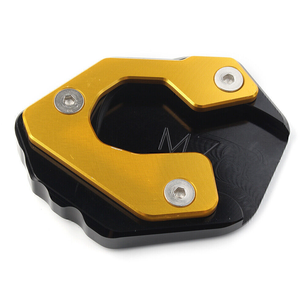 for Yamaha MT-07 FZ-07 Gold Motorcycle Kickstand Side Stand Extension Plate Pad Q