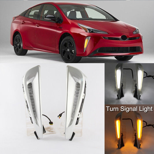 LED DRL Daytime Running Light Fog Lamp Assembly Fit for Toyota Prius 2019-2022
