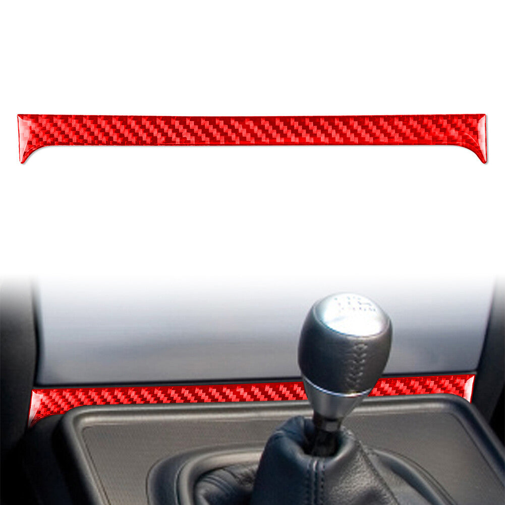 Interior Below Radio Console Cover Trim for Honda S2000 2000-09 Carbon Fiber Red