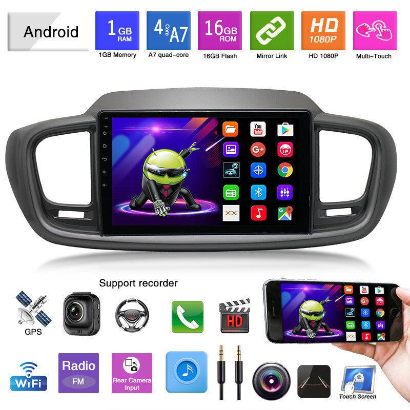 10.1-inch Android 9.1 Car Stereo MP5 Player Radio GPS for Kia Sorento 2015-18 16+1GB n