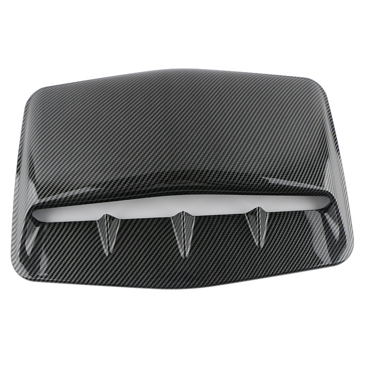 Carbon fiber universal automotive hood vent intake spoon cap decorative cover
