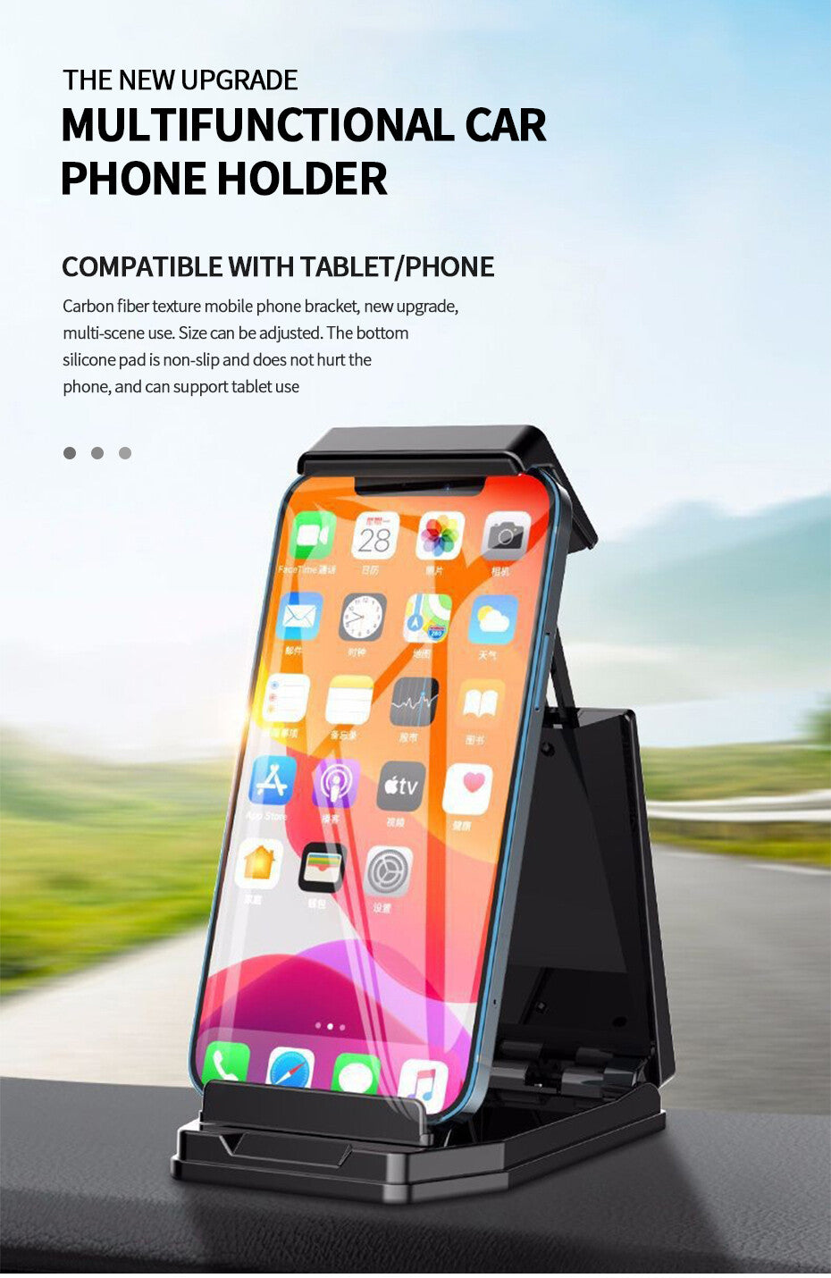 Accessory Car Dashboard Mount Holder Stand Clamp Cradle Clip for GPS Cell Phone