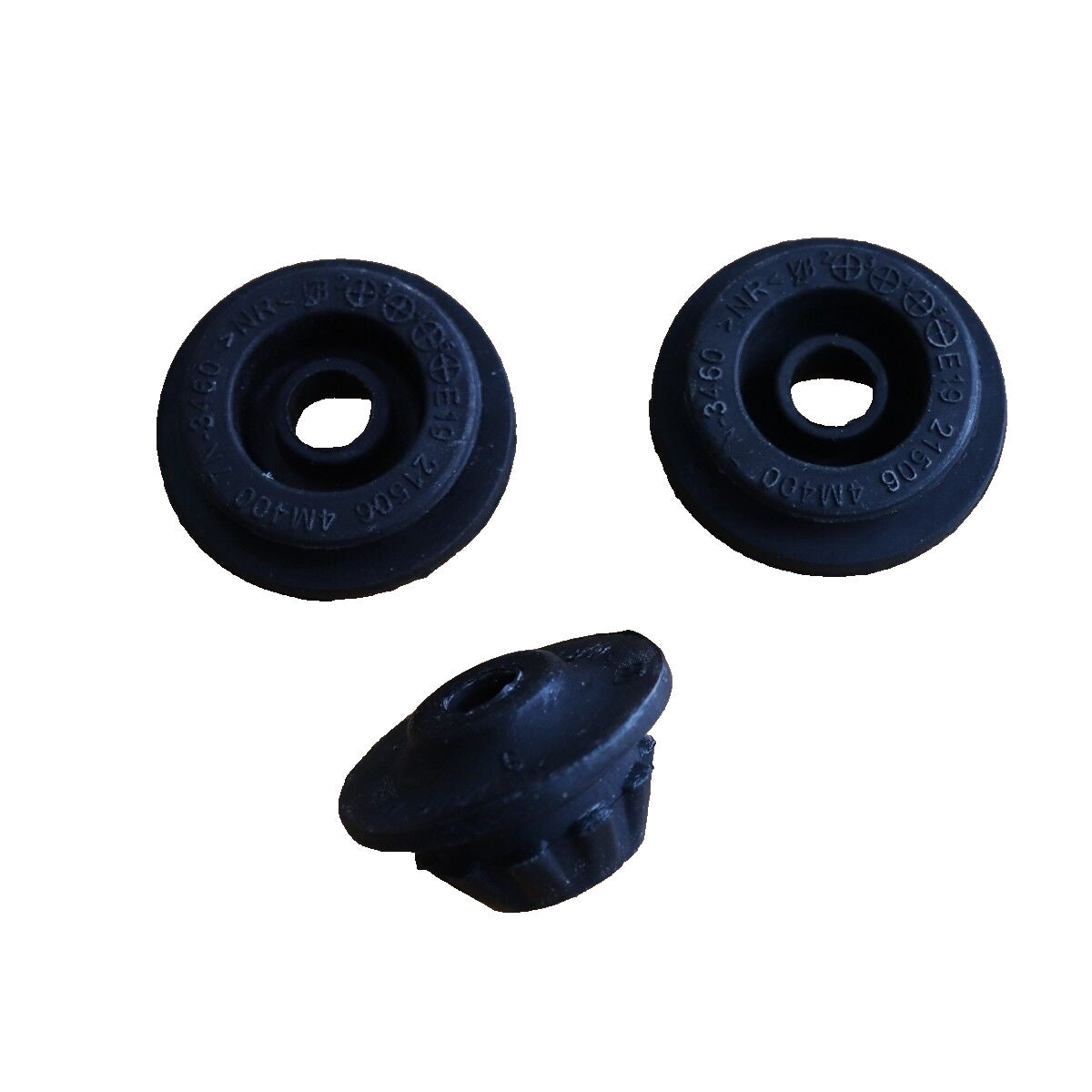 Three upper radiator mounting bushings suitable for Nissan for Infiniti 21506-4M400 and 21507-4M400.