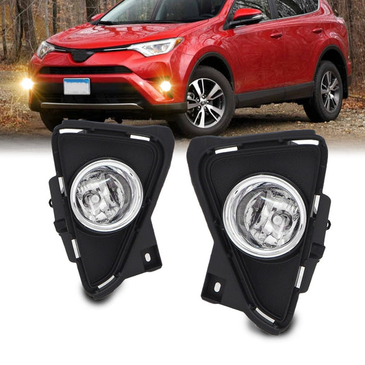 For 2016 - 2018 for RAV4 Driving Fog Light Anti-Collision Light + Switch + Wiring Kit - v