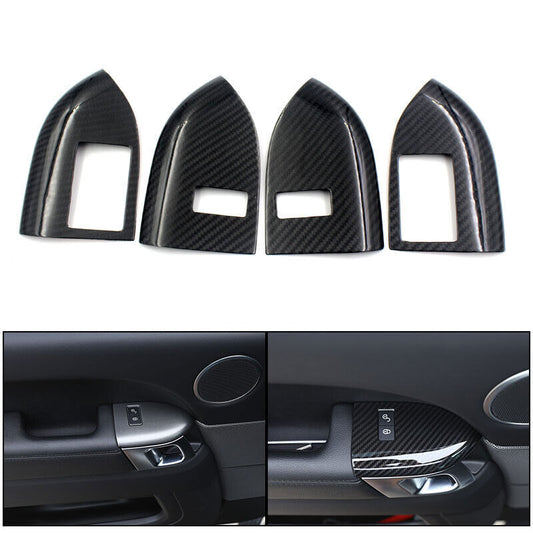 Real Carbon fiber Door Lock Button Panel Cover Trim for Range Rover Sport 14-17 n
