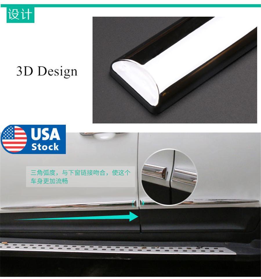 Car Side Skirt Door Side Line Sill Garnish Body Molding Trim Cover For UNIVERSAL