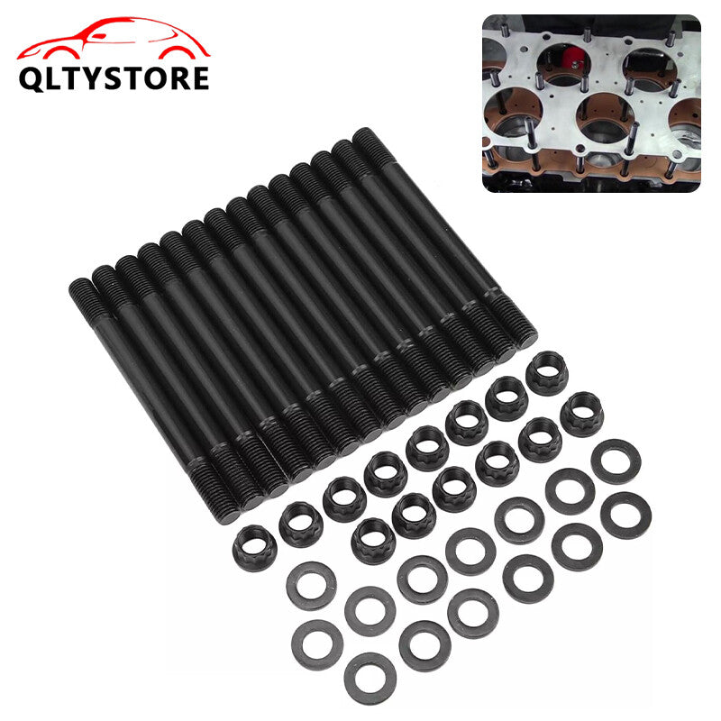202-4301 Cylinder Bolt Stud Kit for Nissan RB25 RB25DET 2.5L, RB20 RB20DET 2.0L Q