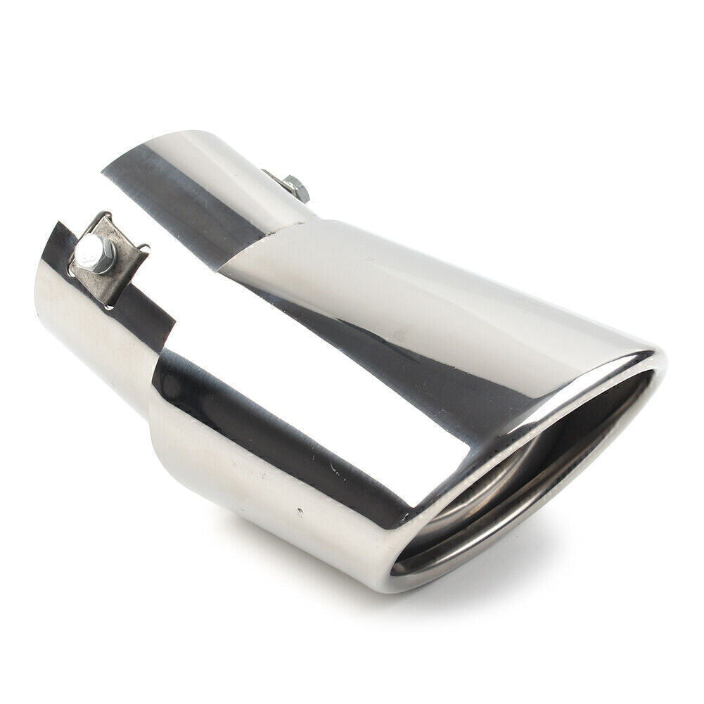 Auto Stainless Steel Chrome Rear Exhaust Pipe Tail Muffler Tip Round Accessories Q