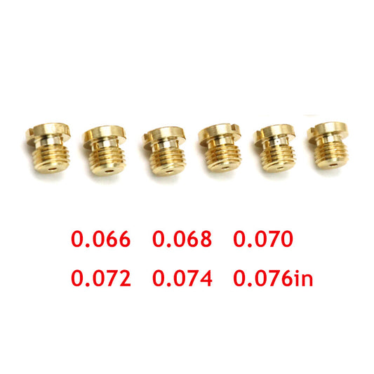 6-pack OHO Shorty V-Twin replacement parts, S&S BEG carburetor main injection 0.066-0.076 Q