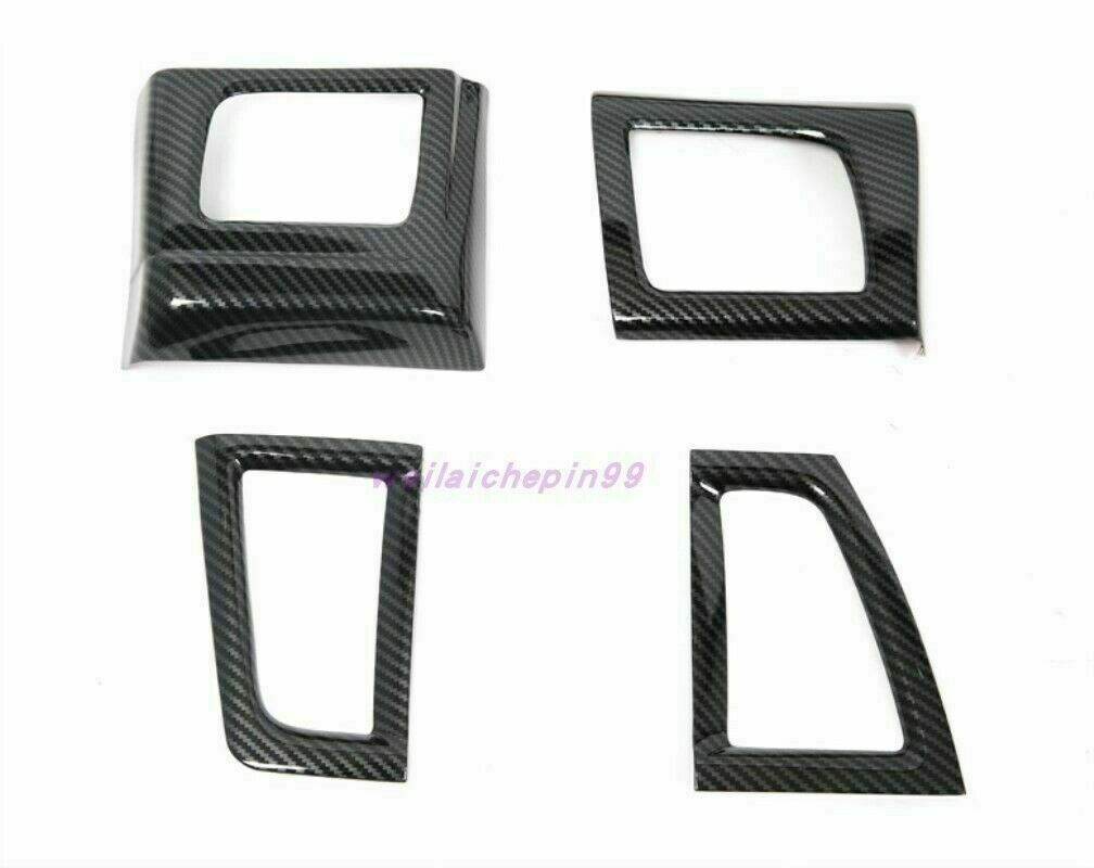 4Carbon Fiber Inner Middle Air Vent Outlet Trim for Toyota Highlander 2015-2019
