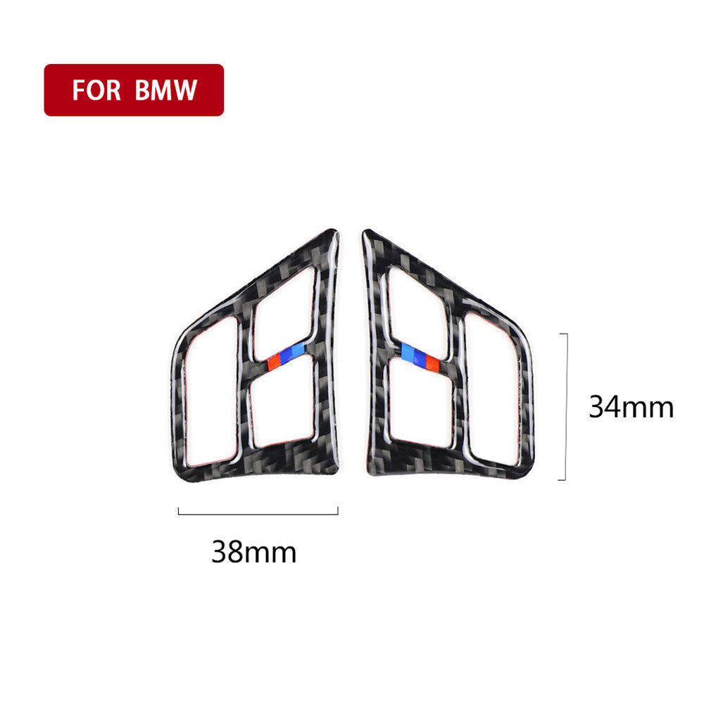 Kit for BMW 3 Series E90 E92 E93 2005-12 Carbon Fiber Steering Wheel Button Trim